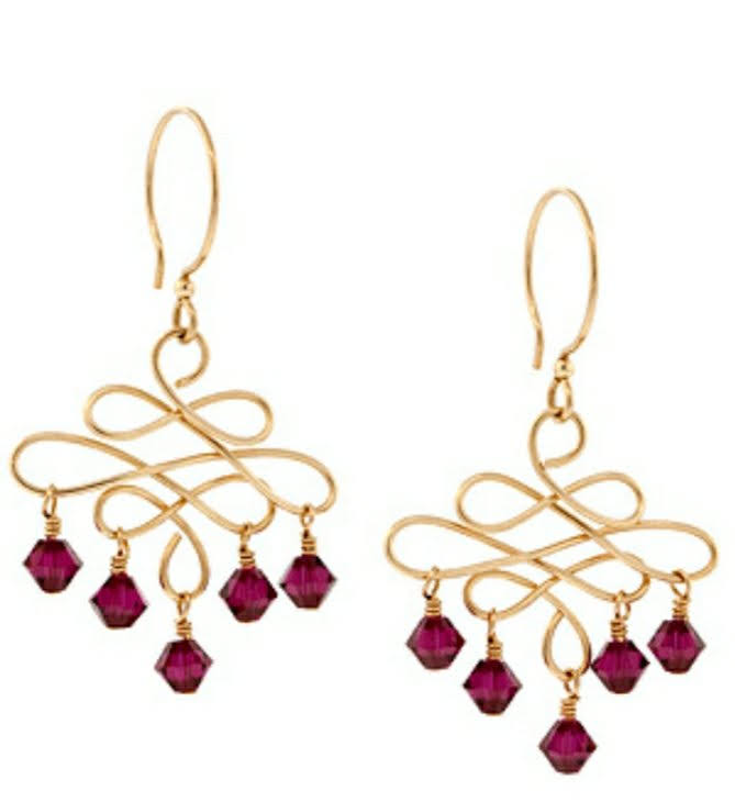 Crystal Ribbon Earrings