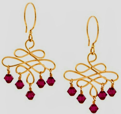 Crystal Ribbon Earrings